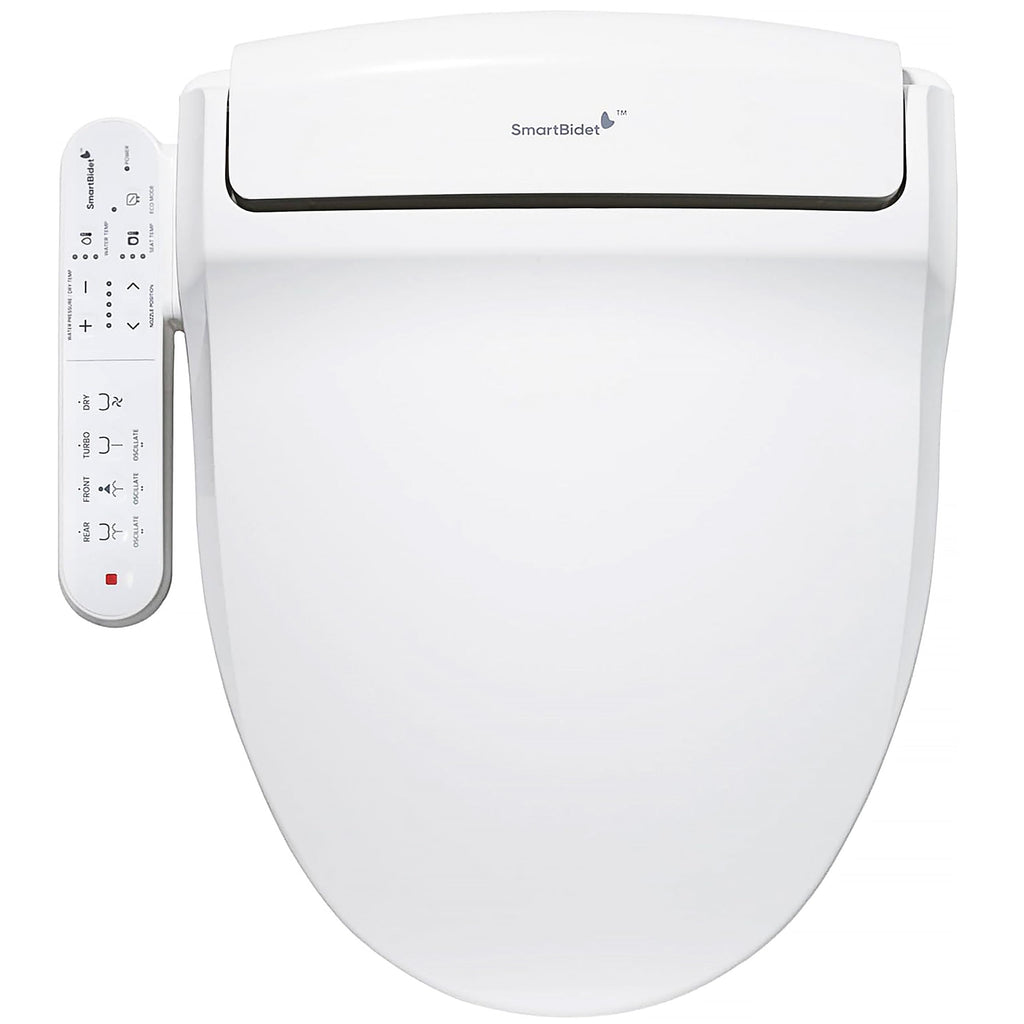 SmartBidet SB-2000WR Electric Smart Bidet Toilet Seat Round - Heated Seat, Warm Air Dryer, Soft Close Lid